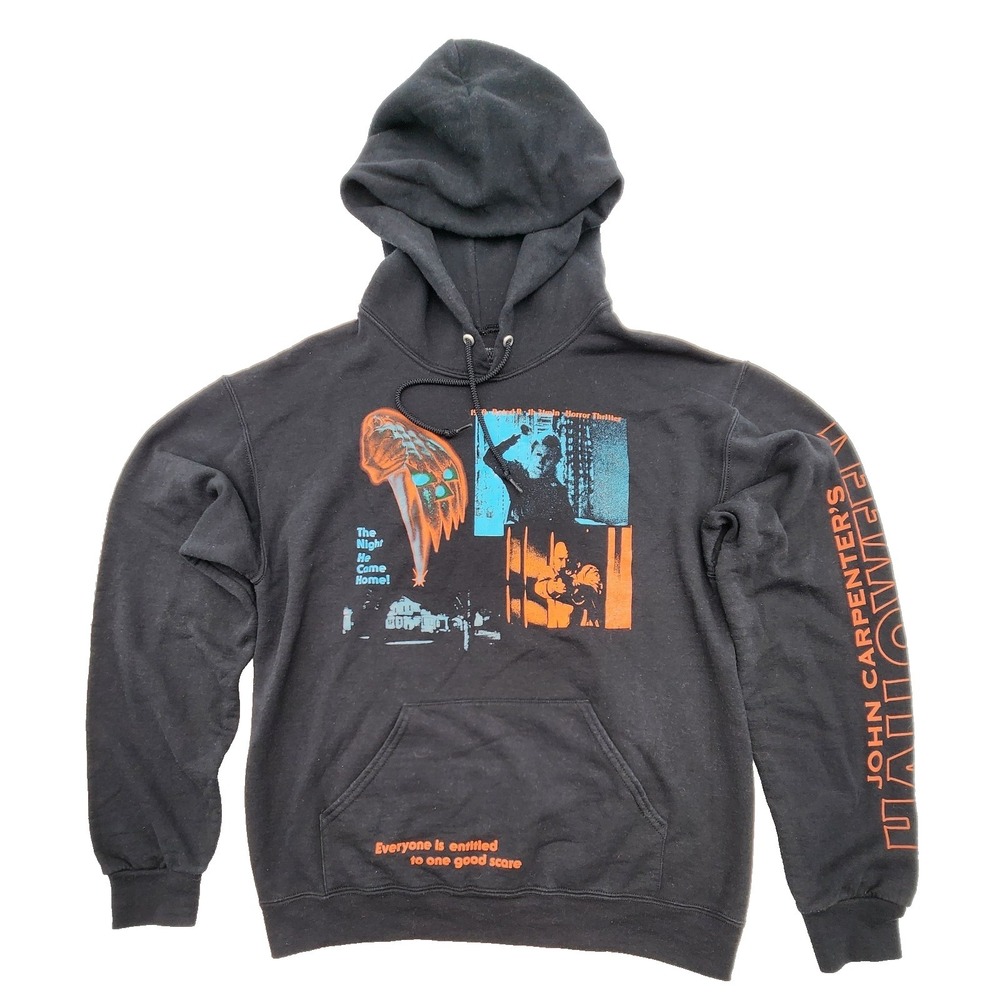 Michael Myers Hoodie Mens M/M Black John Carpenters Halloween Graphic Sweatshirt